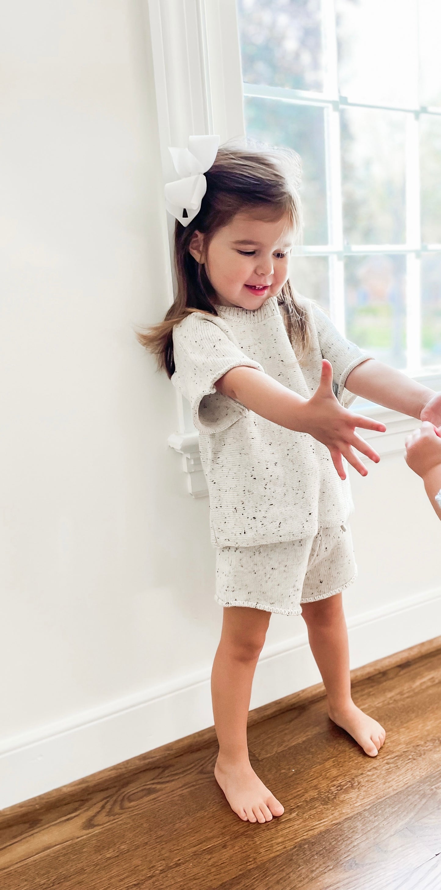 Oatmeal Speckled Knit Set