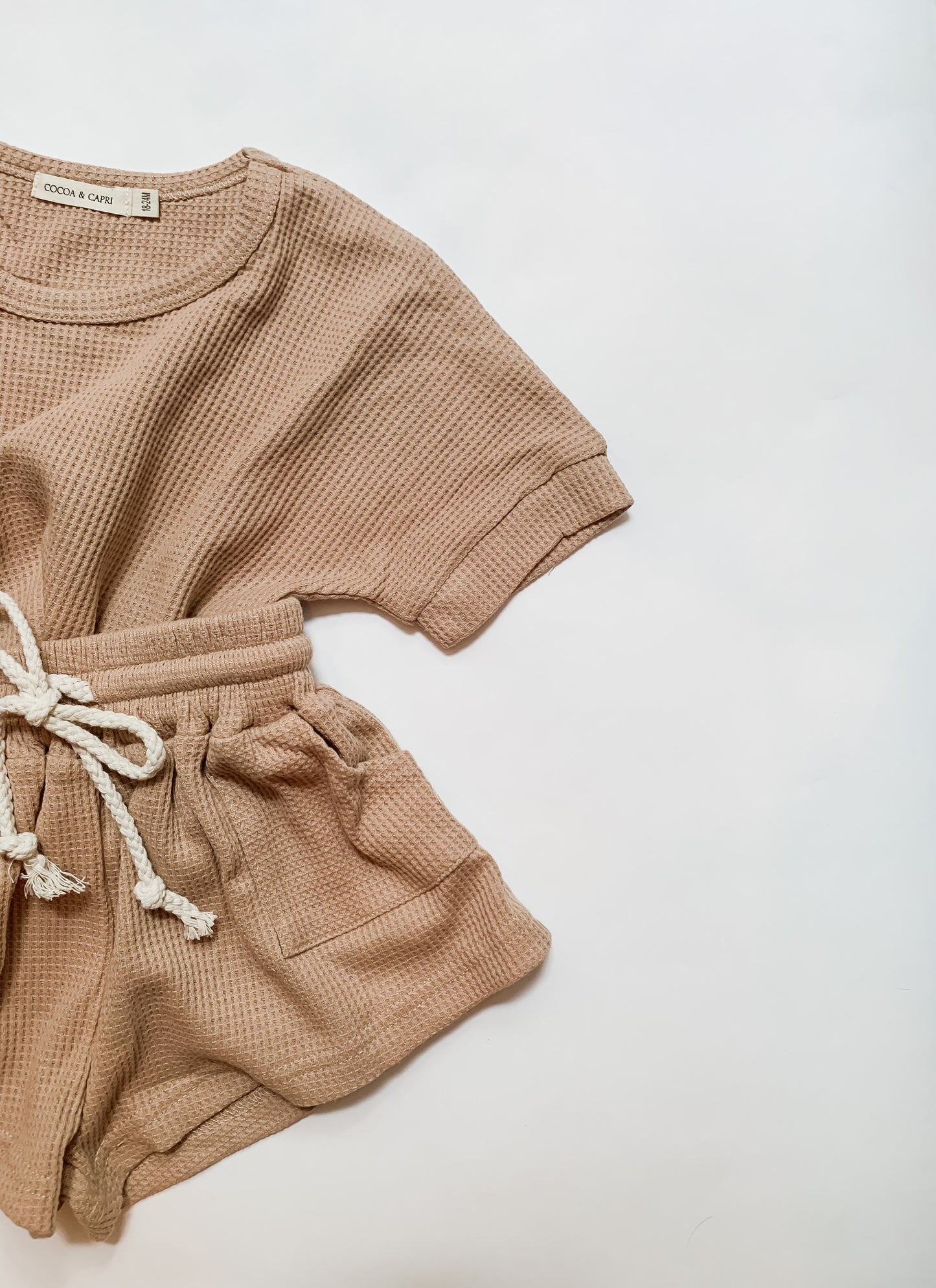 Café Au Lait Waffle Knit Set