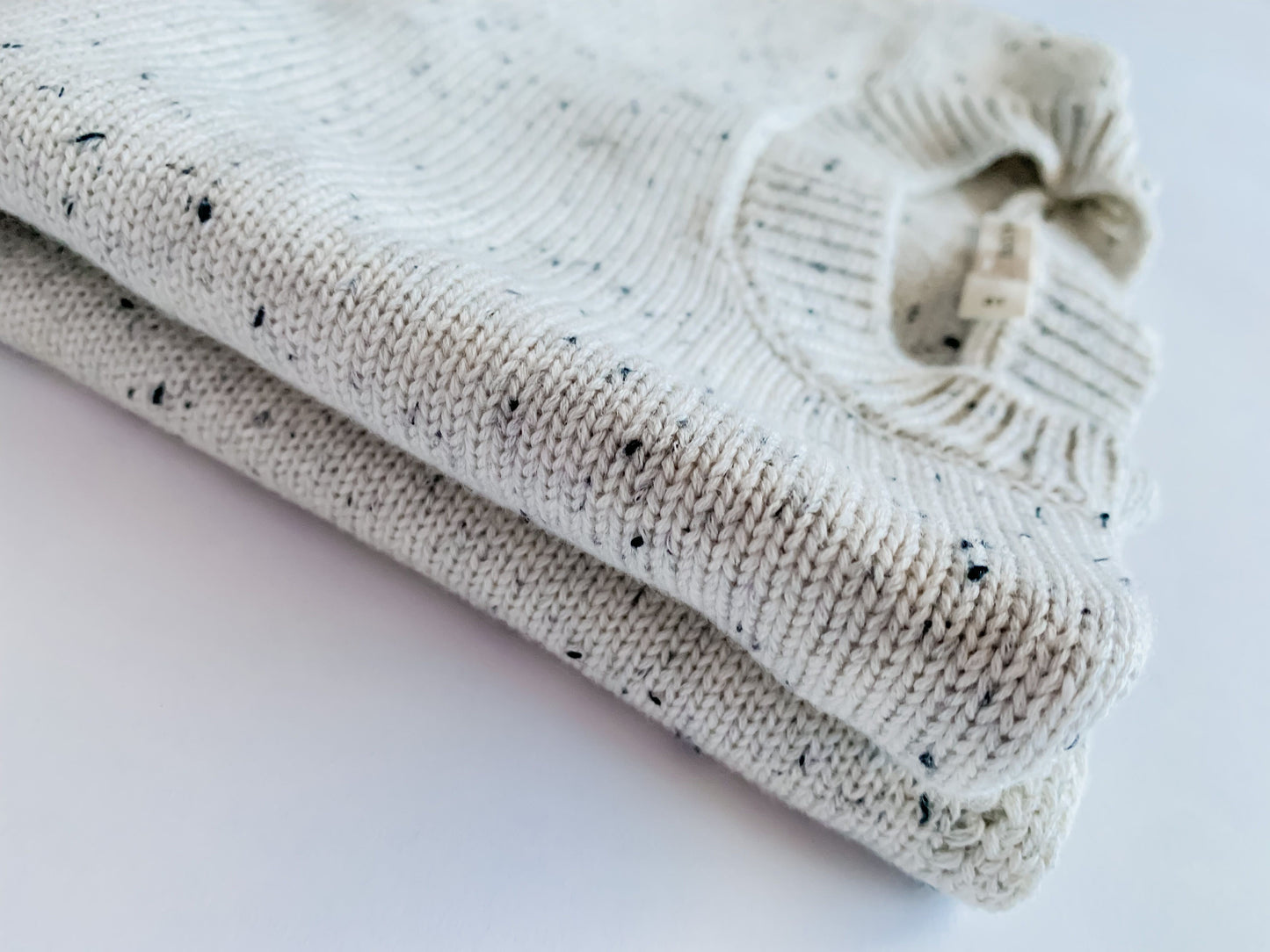 Oatmeal Speckled Knit Sweater