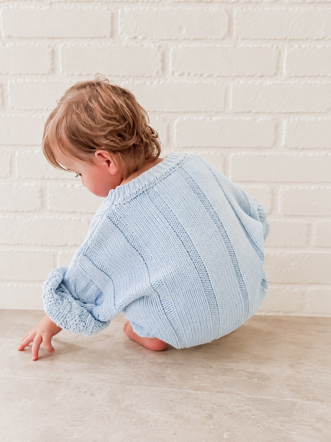 The Sunday Blue Knit Sweater - Toddler
