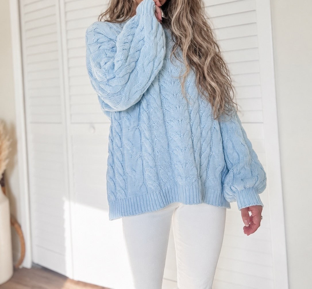The Sunday Blue Knit Sweater