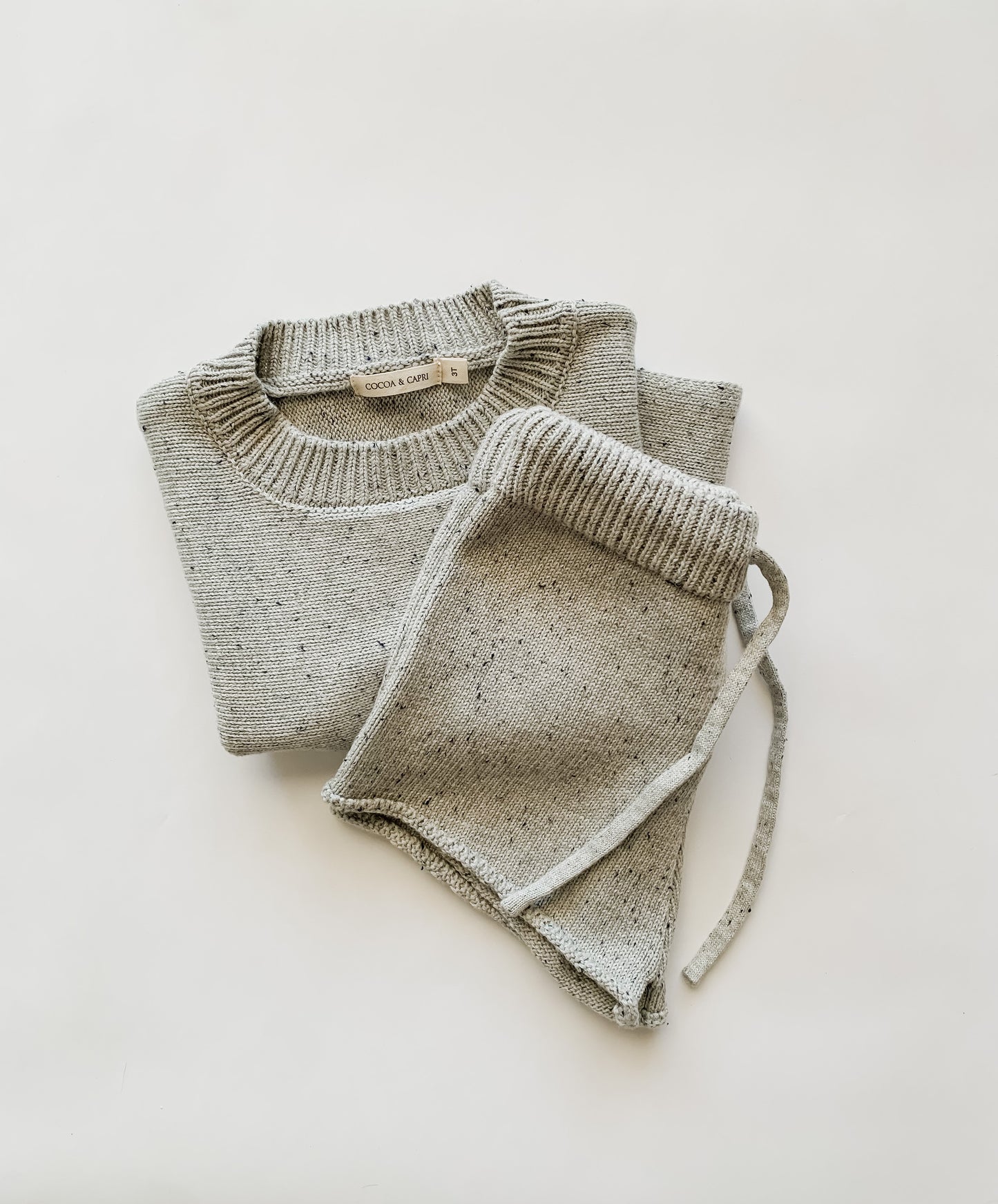 Pepper Speckled Knit Set