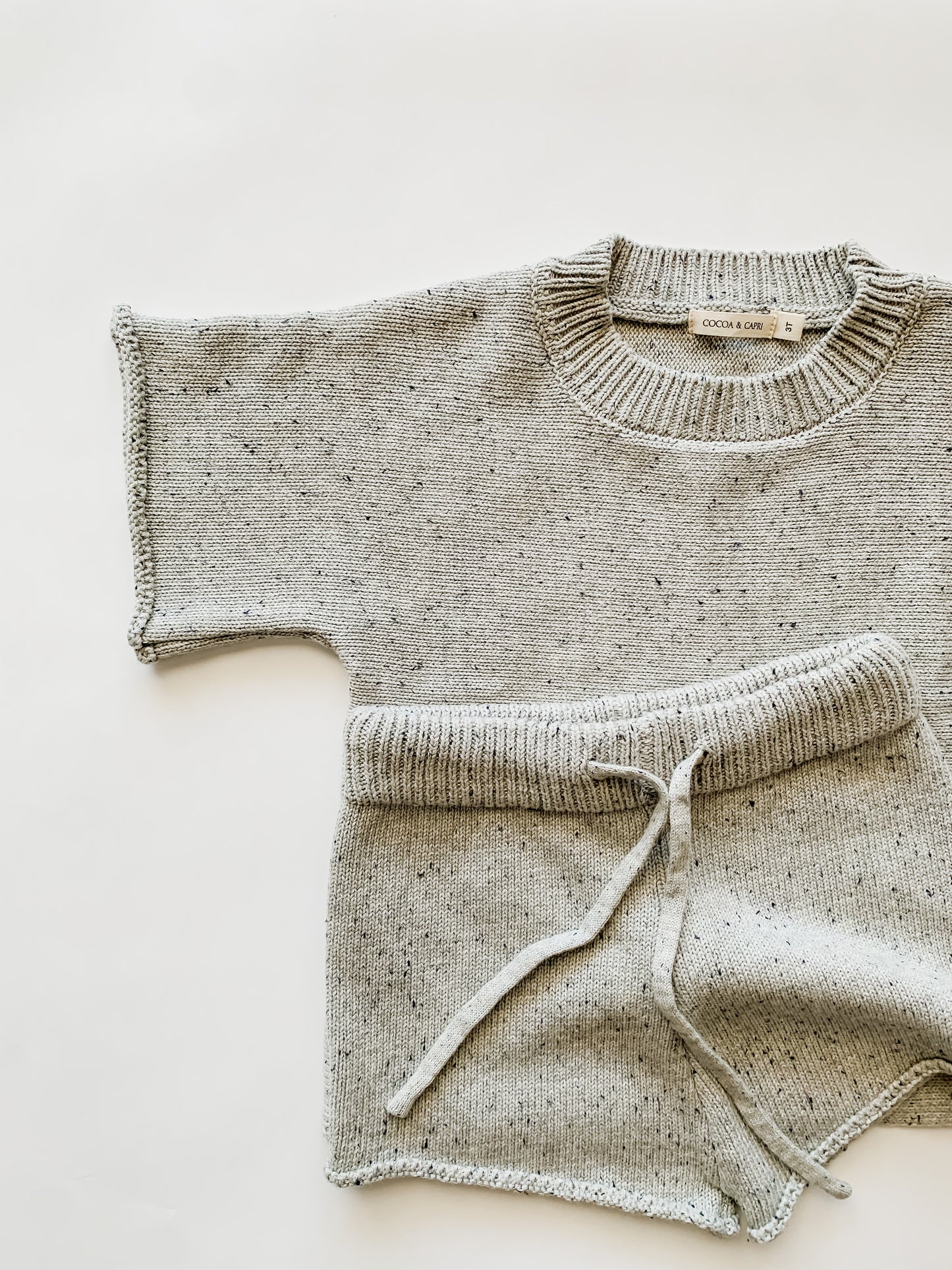 Pepper Speckled Knit Set