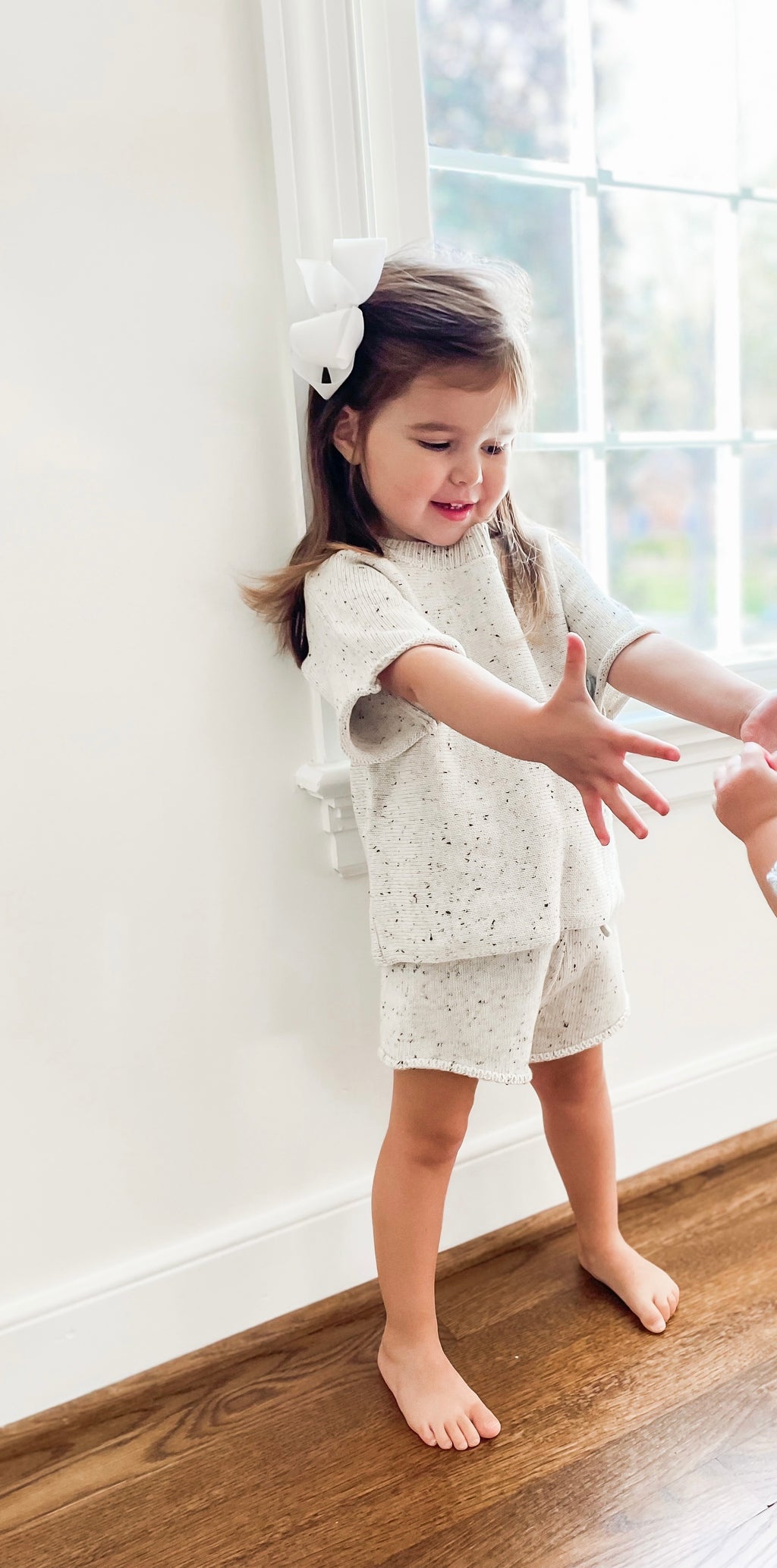 Oatmeal Speckled Knit Set