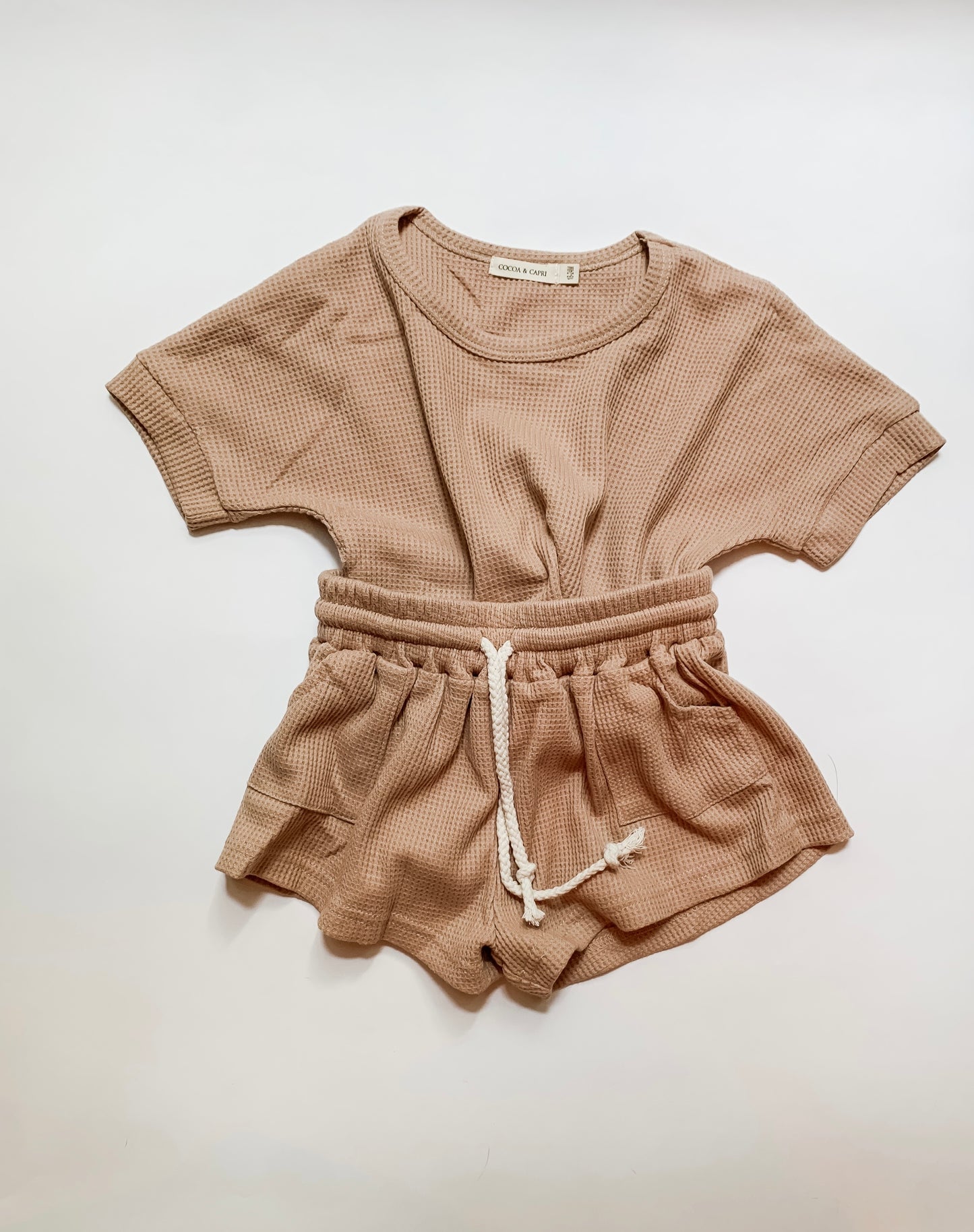 Café Au Lait Waffle Knit Set