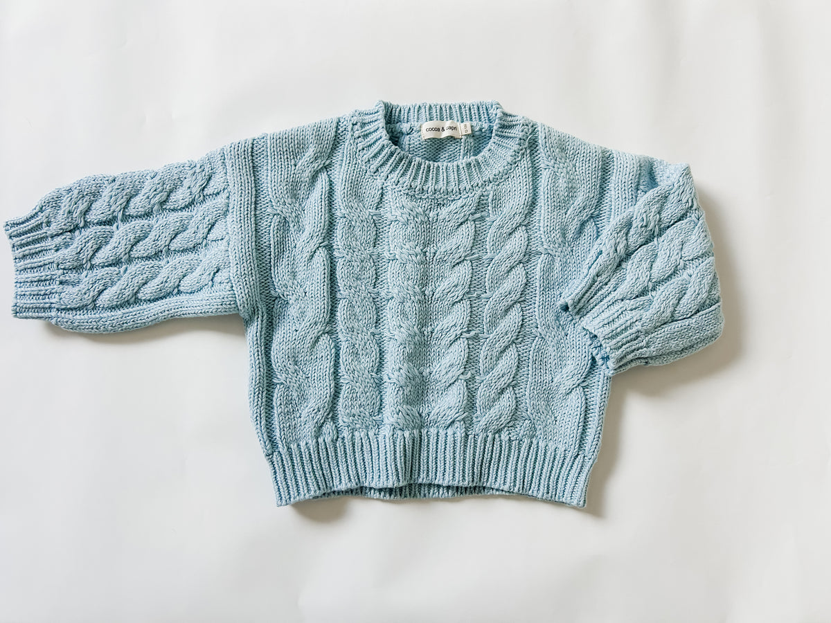 The Sunday Blue Knit Sweater - Toddler