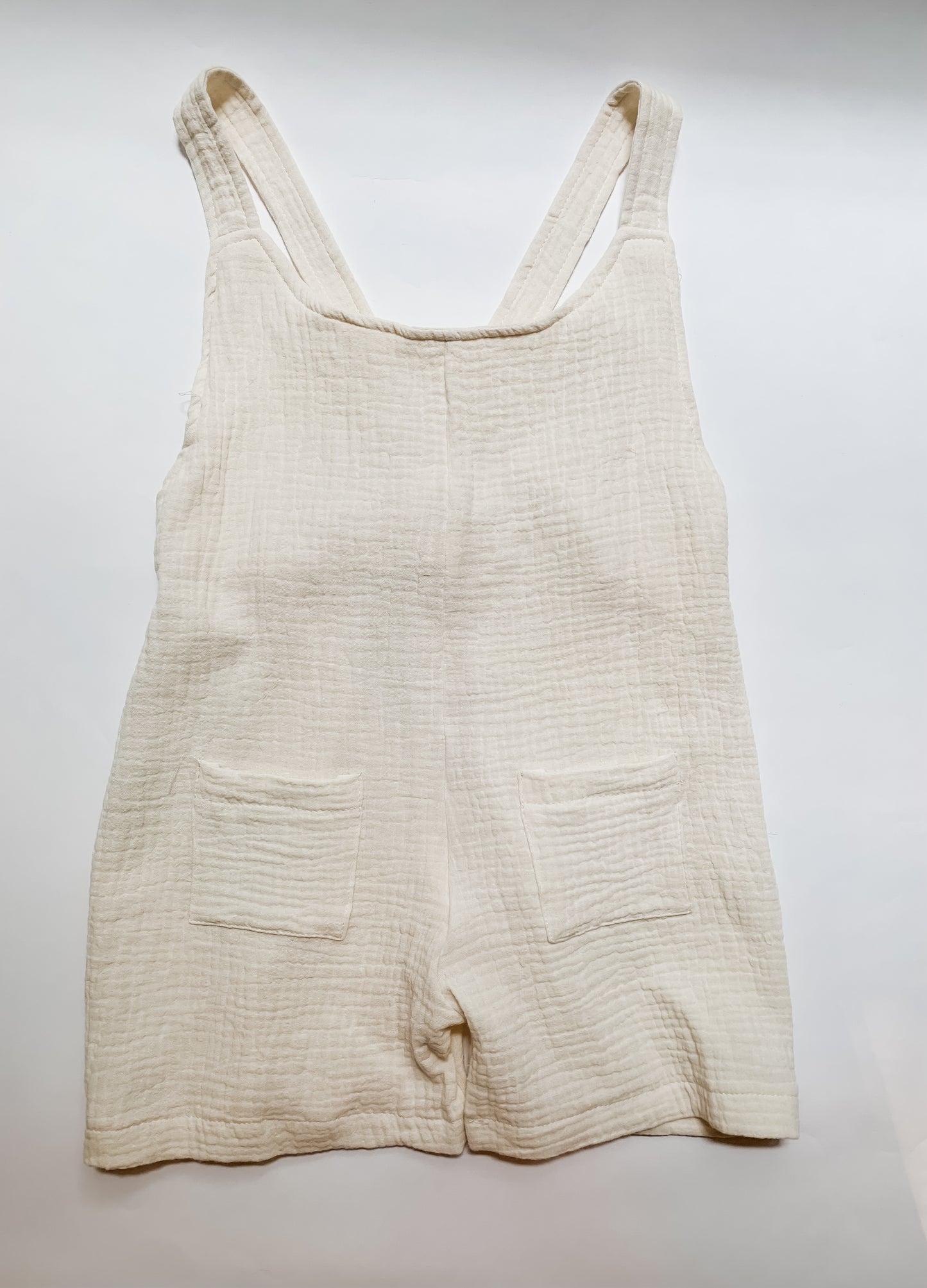 Ivory Muslin Cotton Overalls
