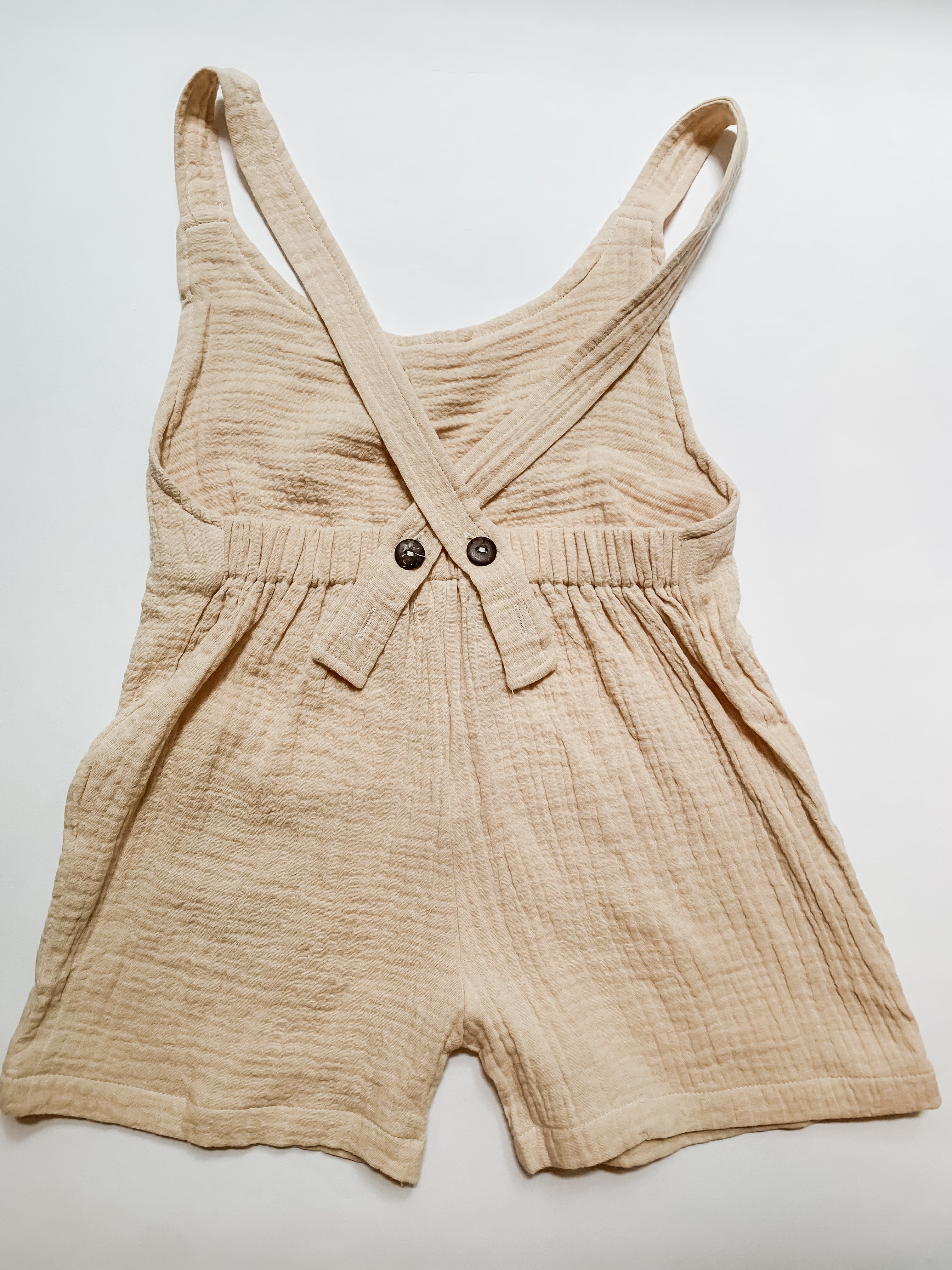 Khaki Muslin Cotton Overalls