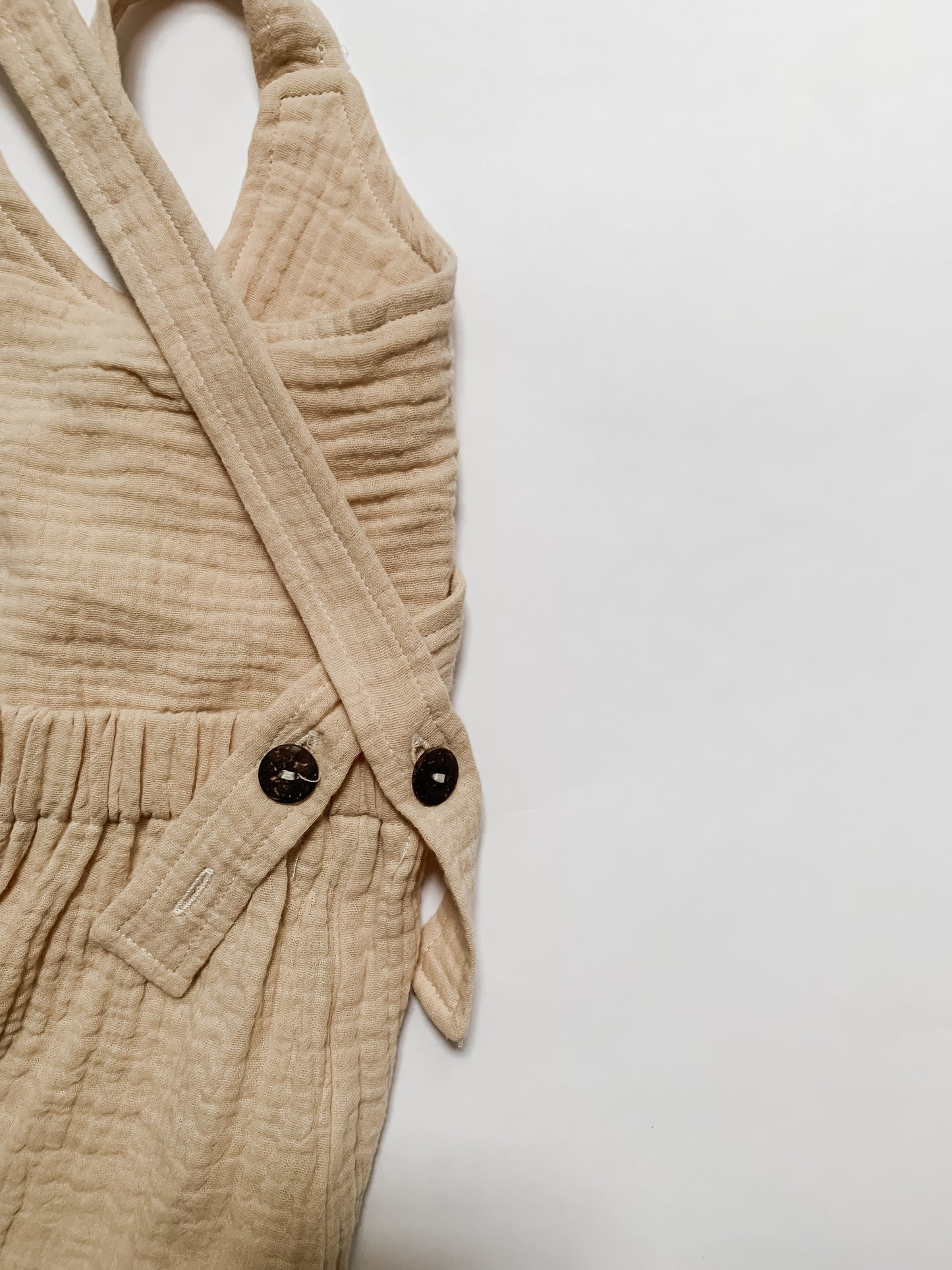 Khaki Muslin Cotton Overalls