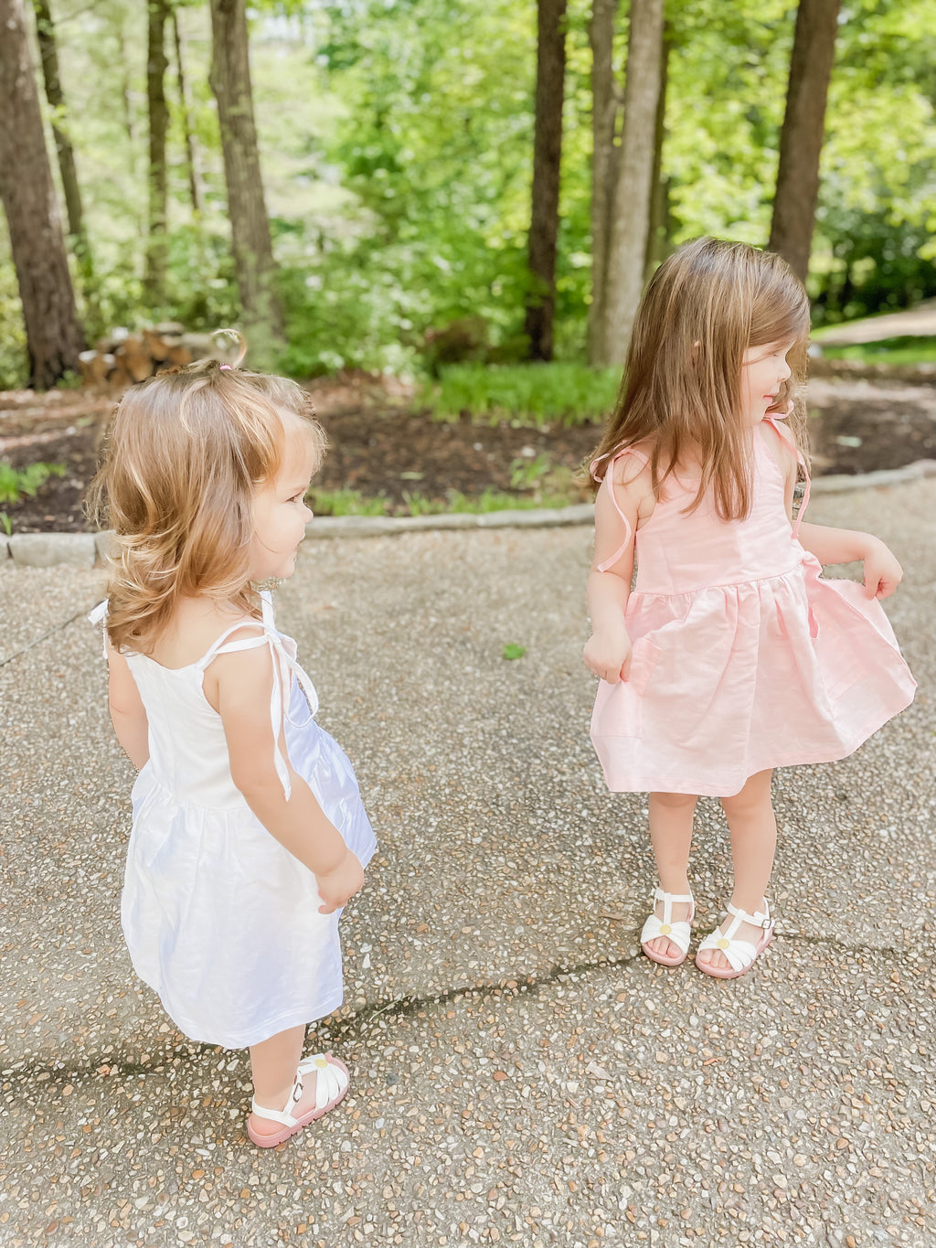 Caroline Linen Summer Dress in White