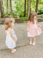 Caroline Linen Summer Dress in White