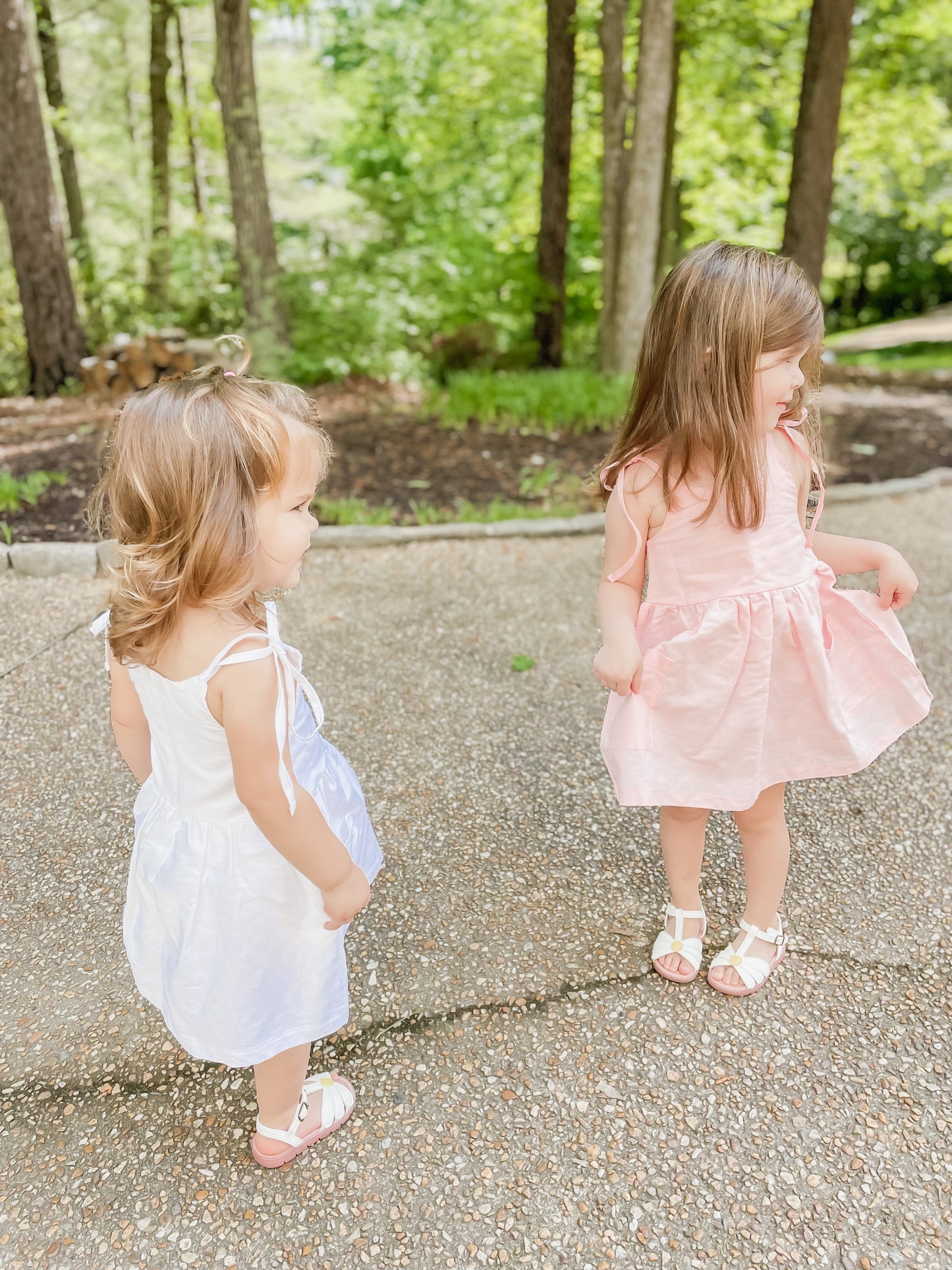 Caroline Linen Summer Dress in White