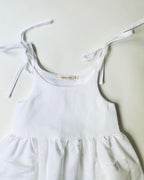 Caroline Linen Summer Dress in White