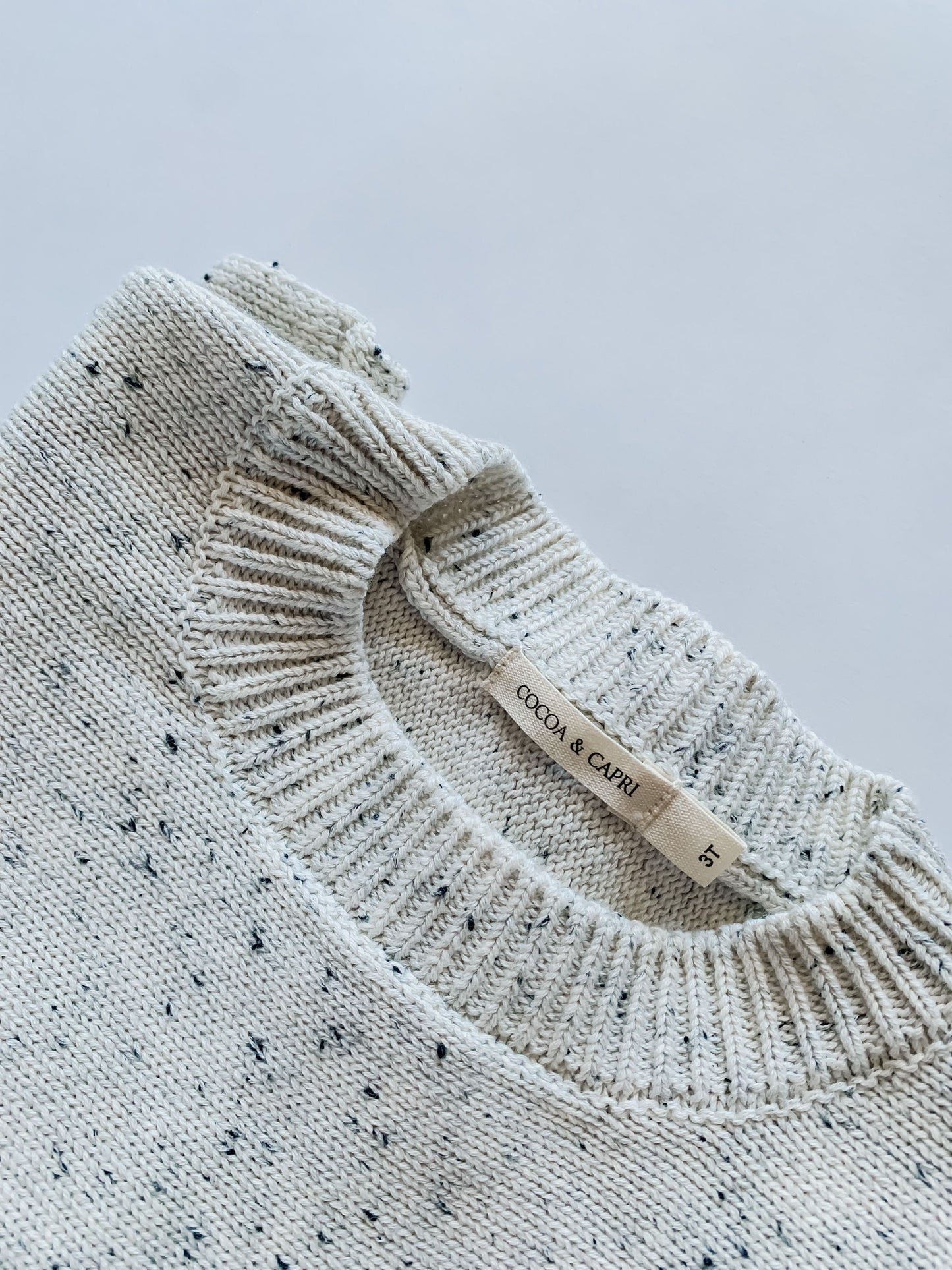 Oatmeal Speckled Knit Sweater