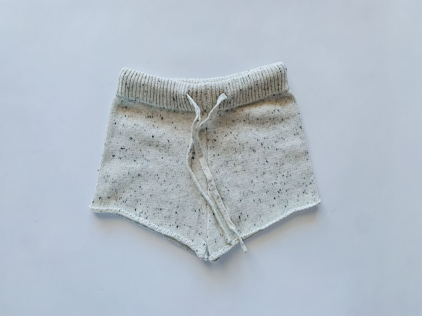 Oatmeal Speckled Knit Shorts