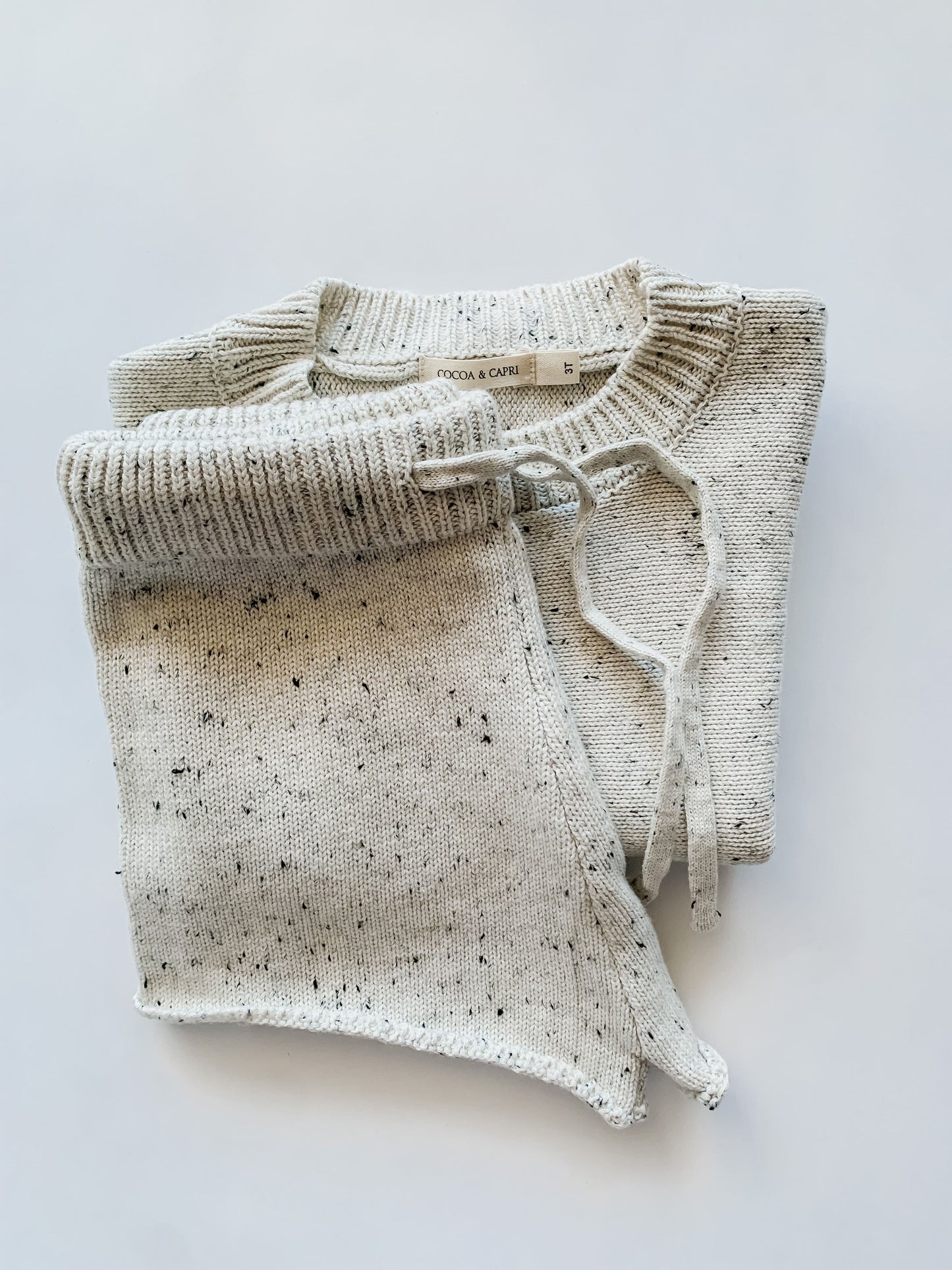 Oatmeal Speckled Knit Set