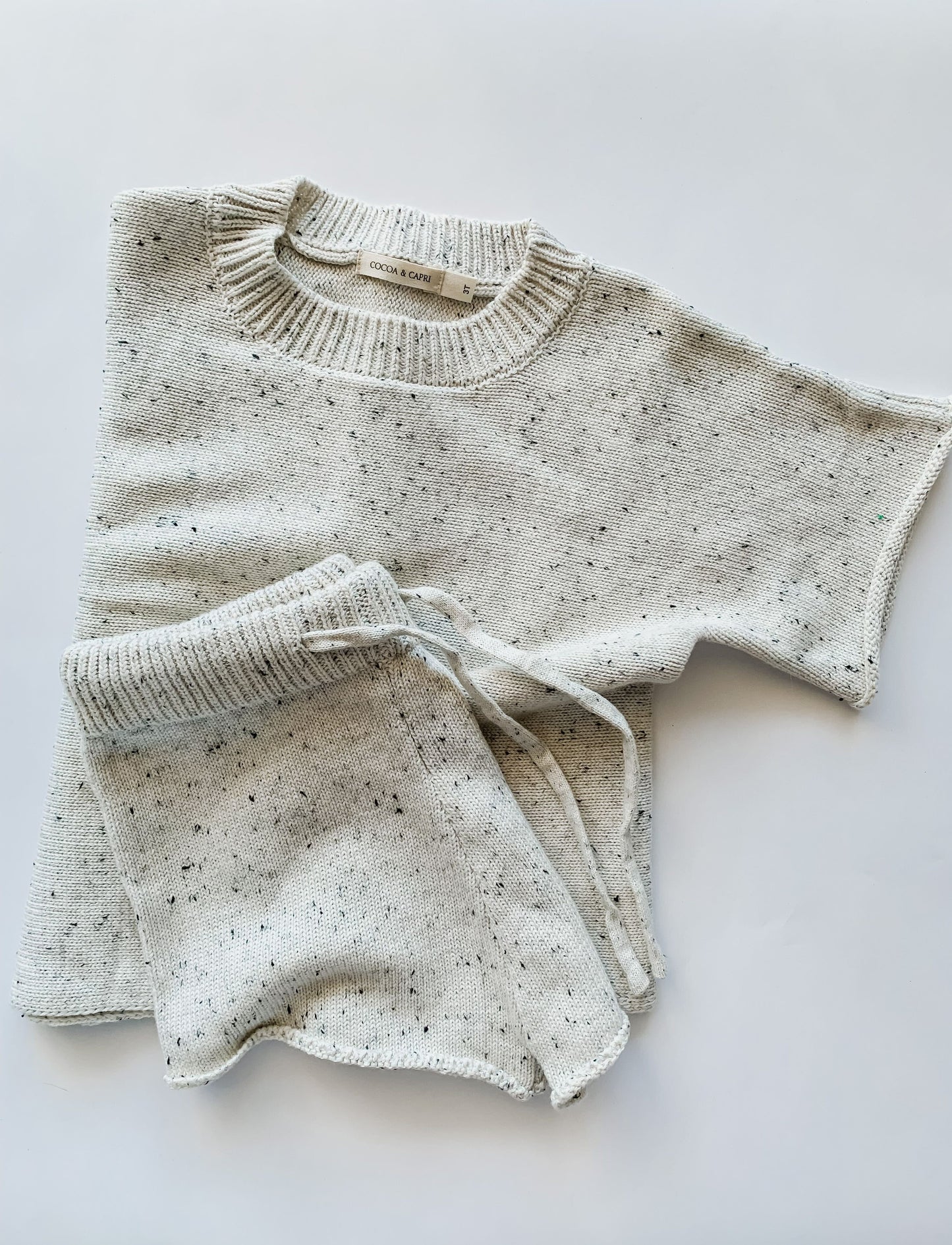 Oatmeal Speckled Knit Set