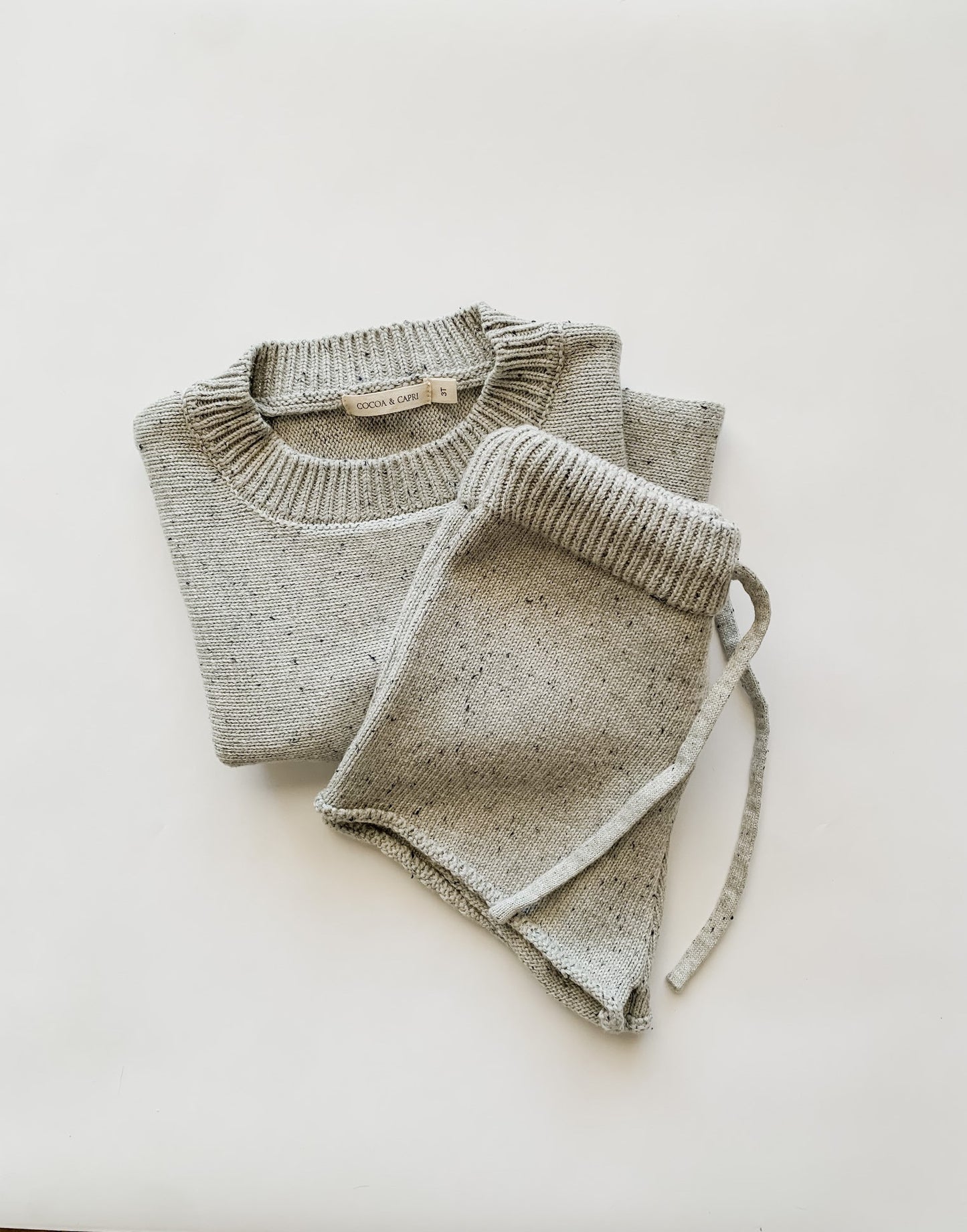 Peppery Speckled Knit Set