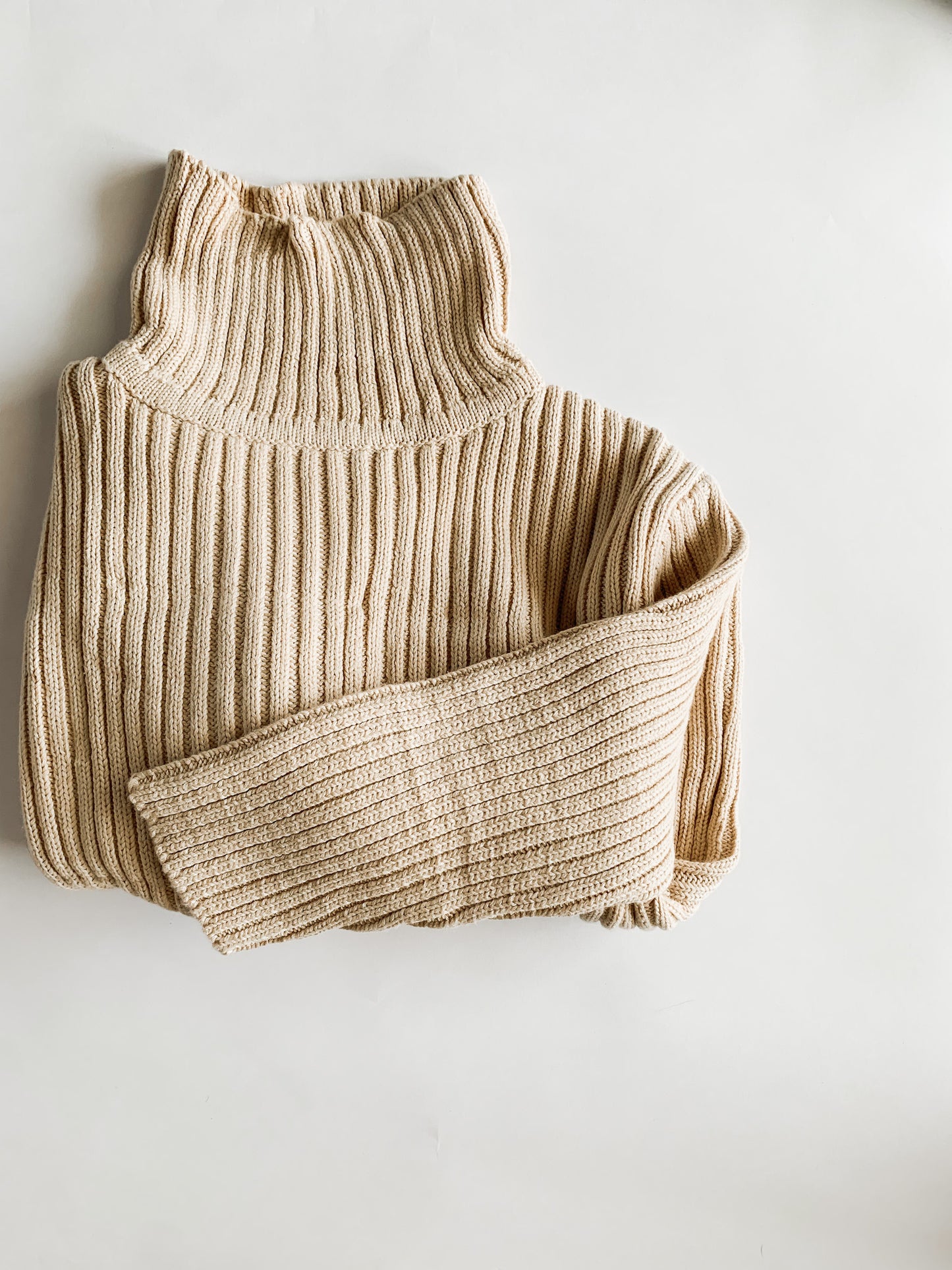 Honey Creme Double Rib Knit Sweater Set