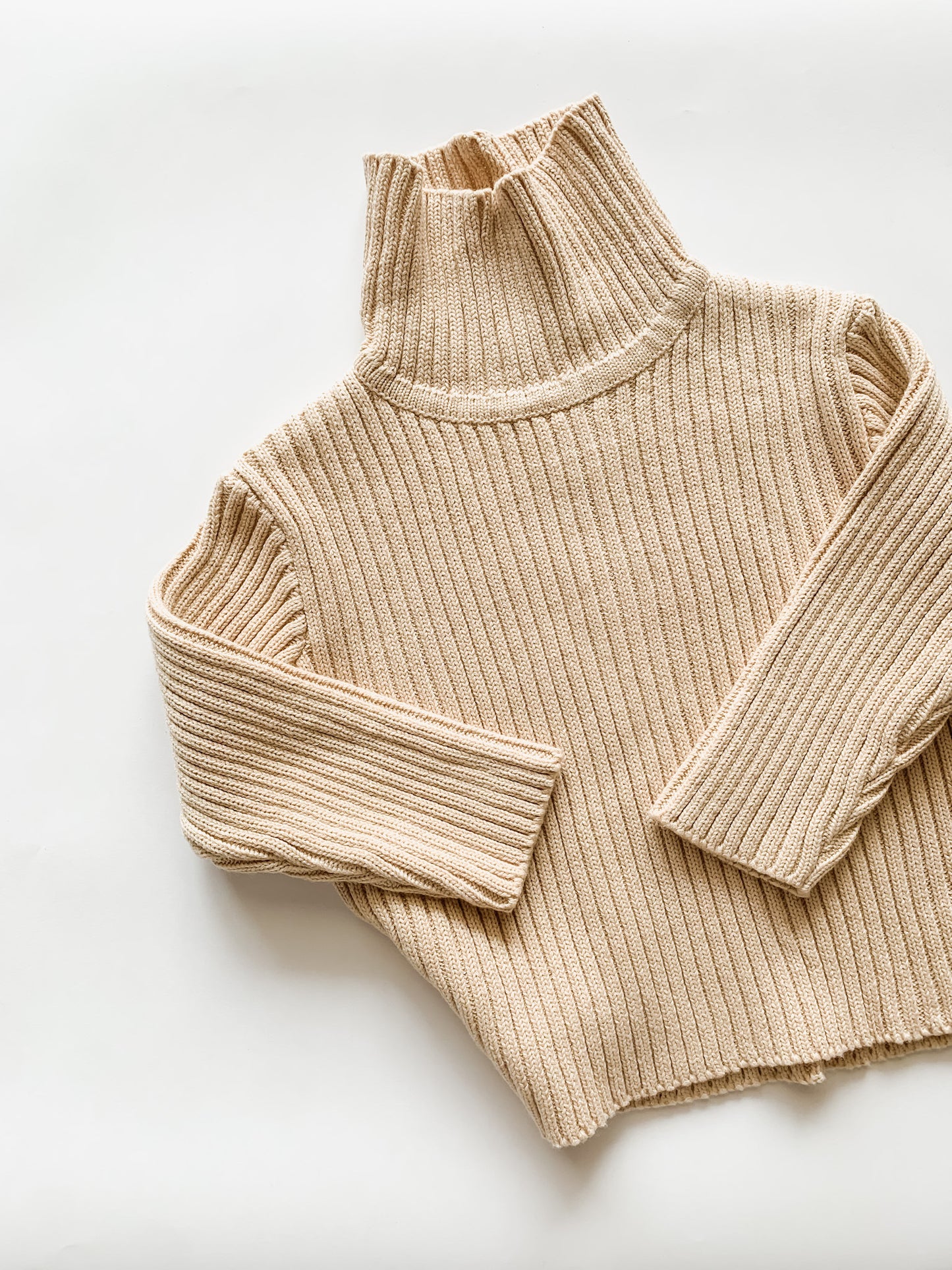 Honey Creme Double Rib Knit Sweater Set