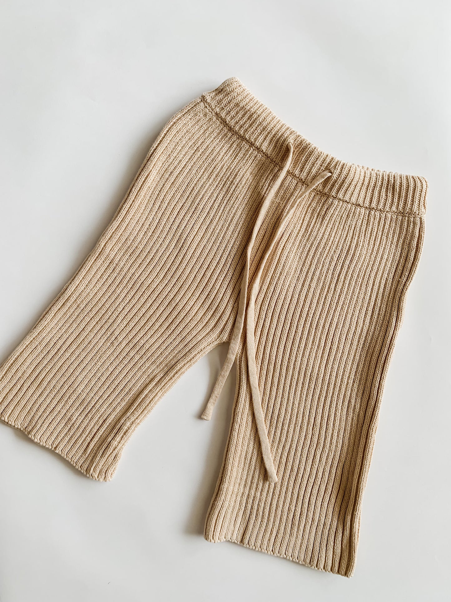 Honey Creme Double Rib Knit Sweater Pant