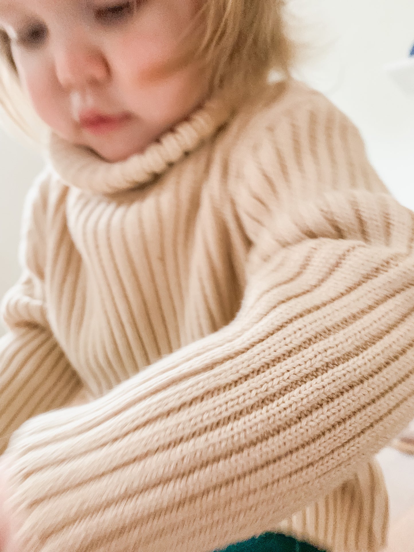 Honey Creme Double Rib Knit Sweater Set