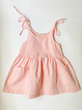 Caroline Linen Summer Dress in Pink