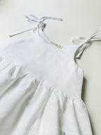 Caroline Linen Summer Dress in White